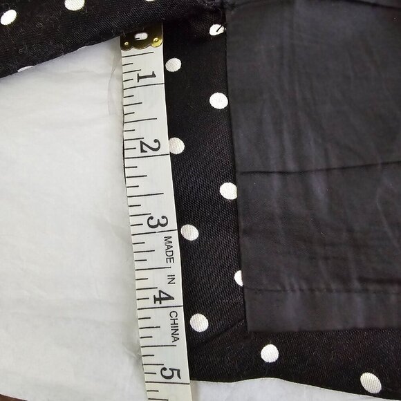 Classic Black & White Polka Dot High Waist Skirt lined With Pockets EUC - Picture 8 of 9